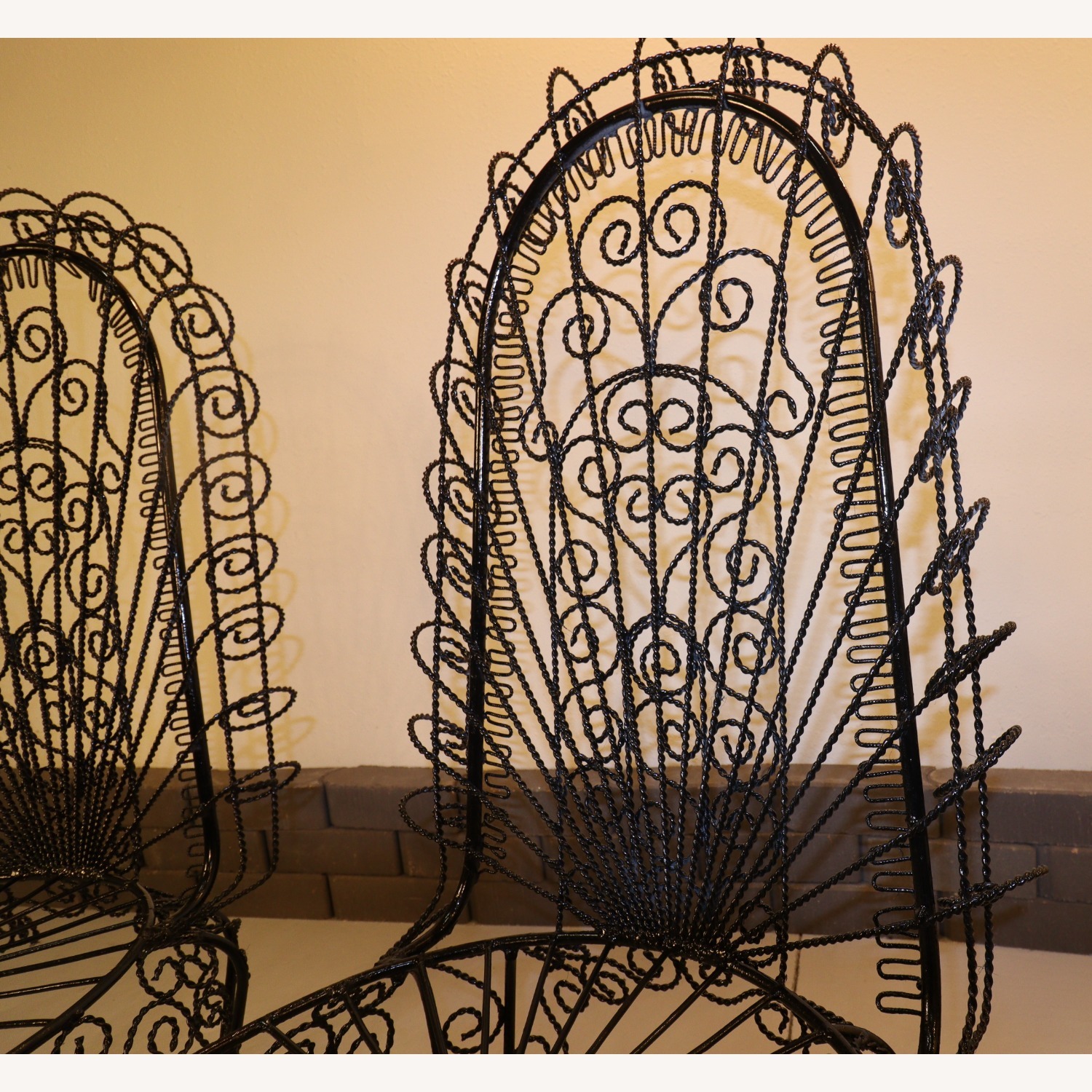 John Salterini High-Back Hearts Peacock Chairs - image-5