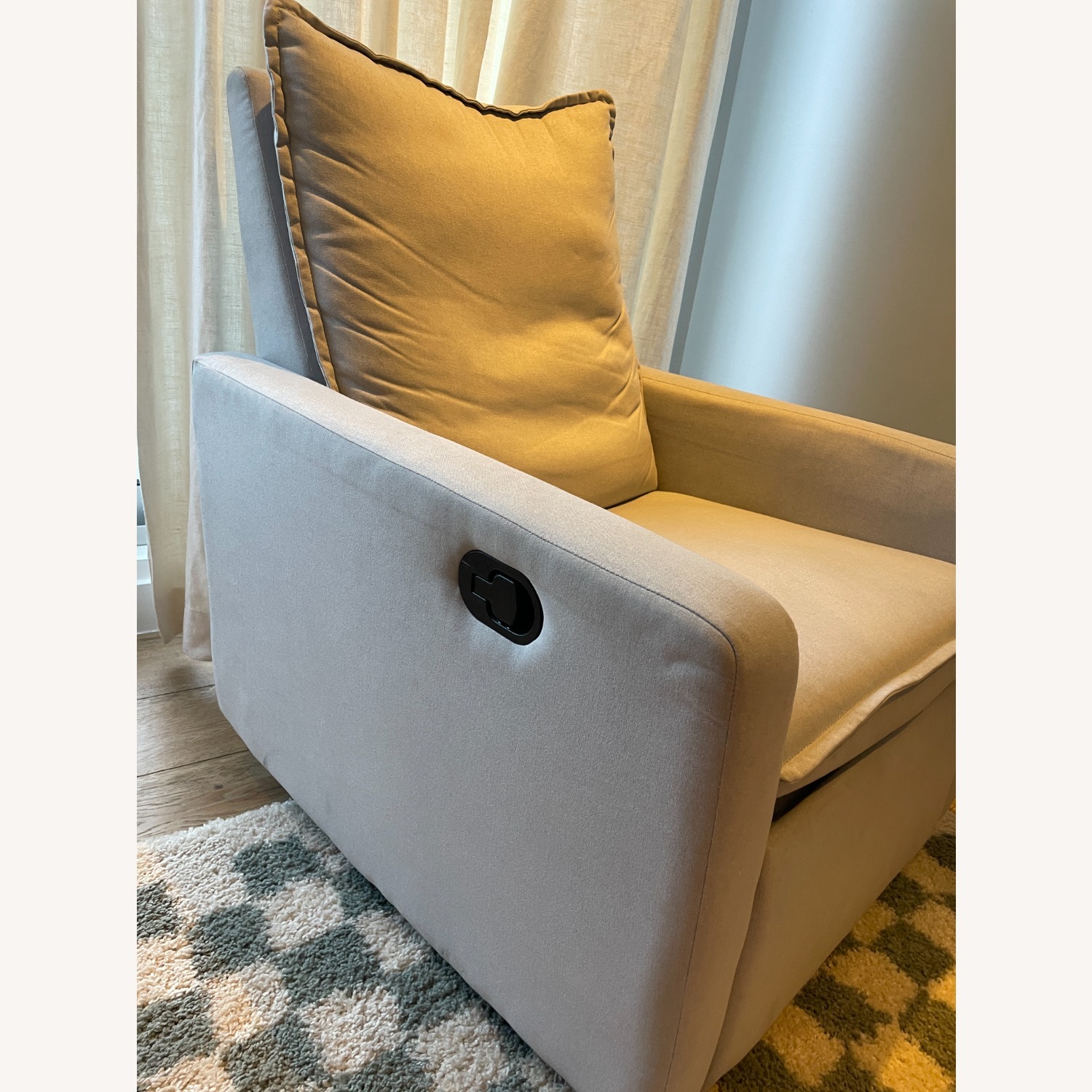 Pottery Barn Paxton Light Gray Fabric Nursing Chair - image-1