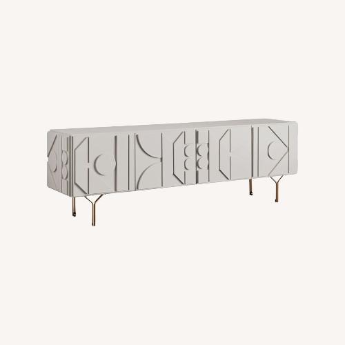 Used West Elm Light Pictograph Media Console for sale on AptDeco