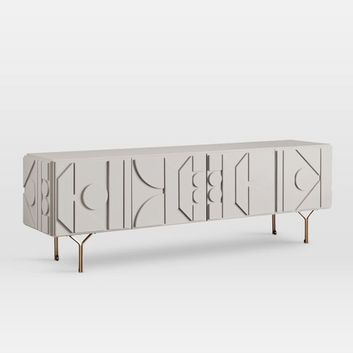 Used West Elm Light Pictograph Media Console for sale on AptDeco