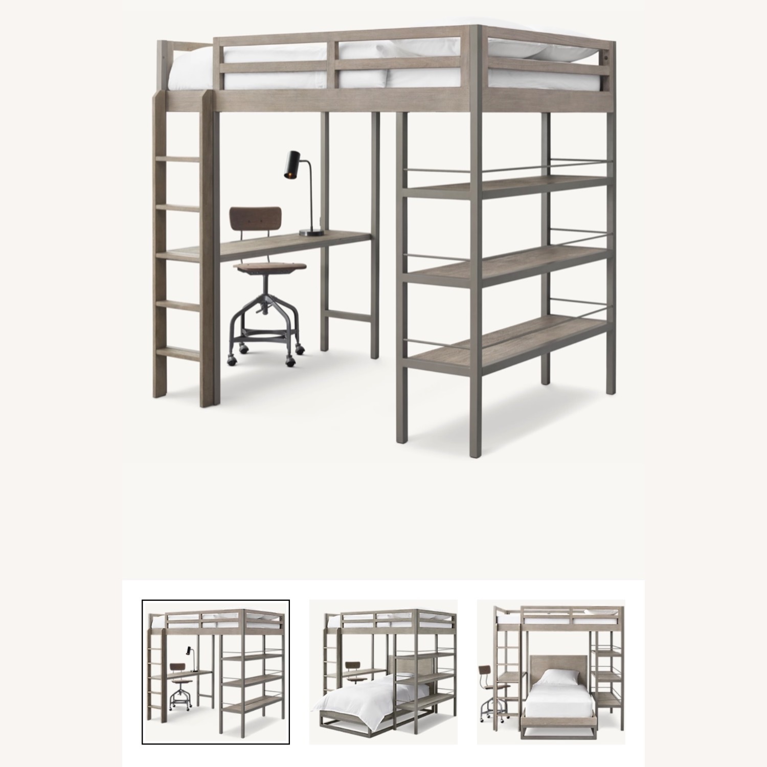Restoration Hardware Kieran Study Loft Bed - image-1