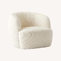 CB2 Gwyneth Ivory Boucle Swivel Chair By Goop
