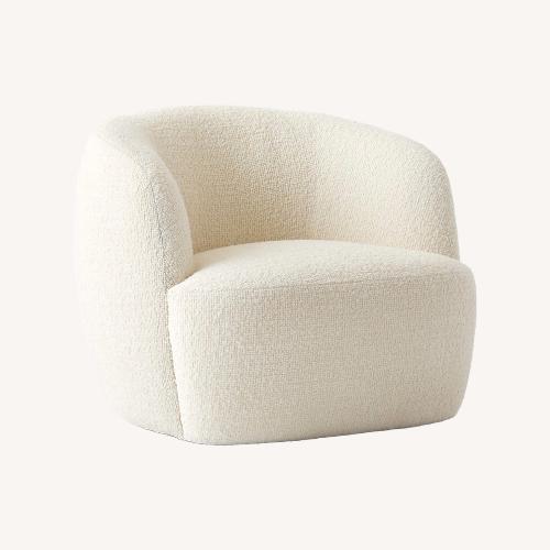 Used CB2 Gwyneth Ivory Boucle Swivel Chair By Goop for sale on AptDeco