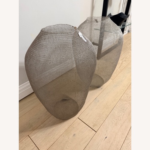 Used CB2 Hatch Chainmail Floor Vase Décor for sale on AptDeco
