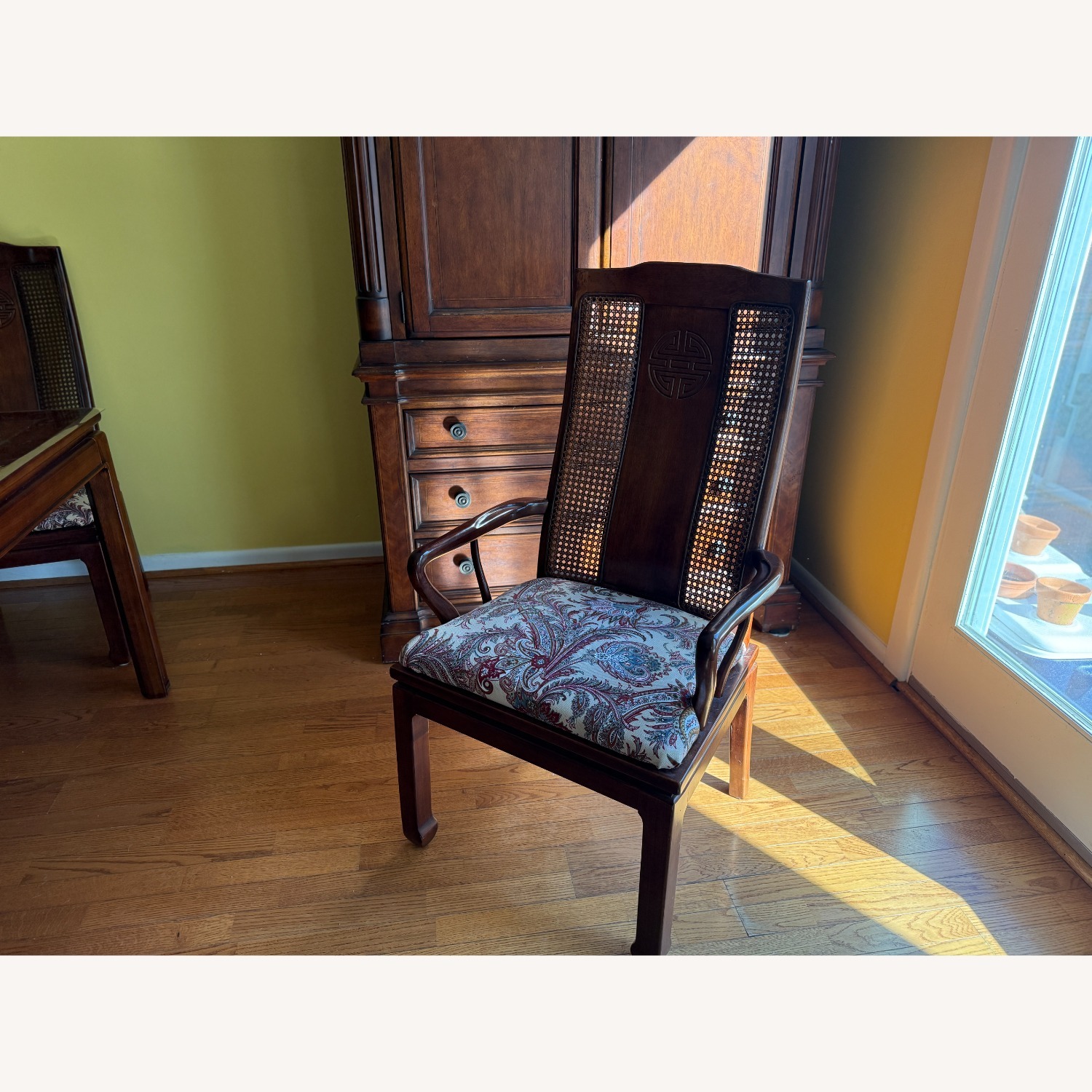 Bernhardt Shibui Dark Brown Wood Dining Chair - image-1