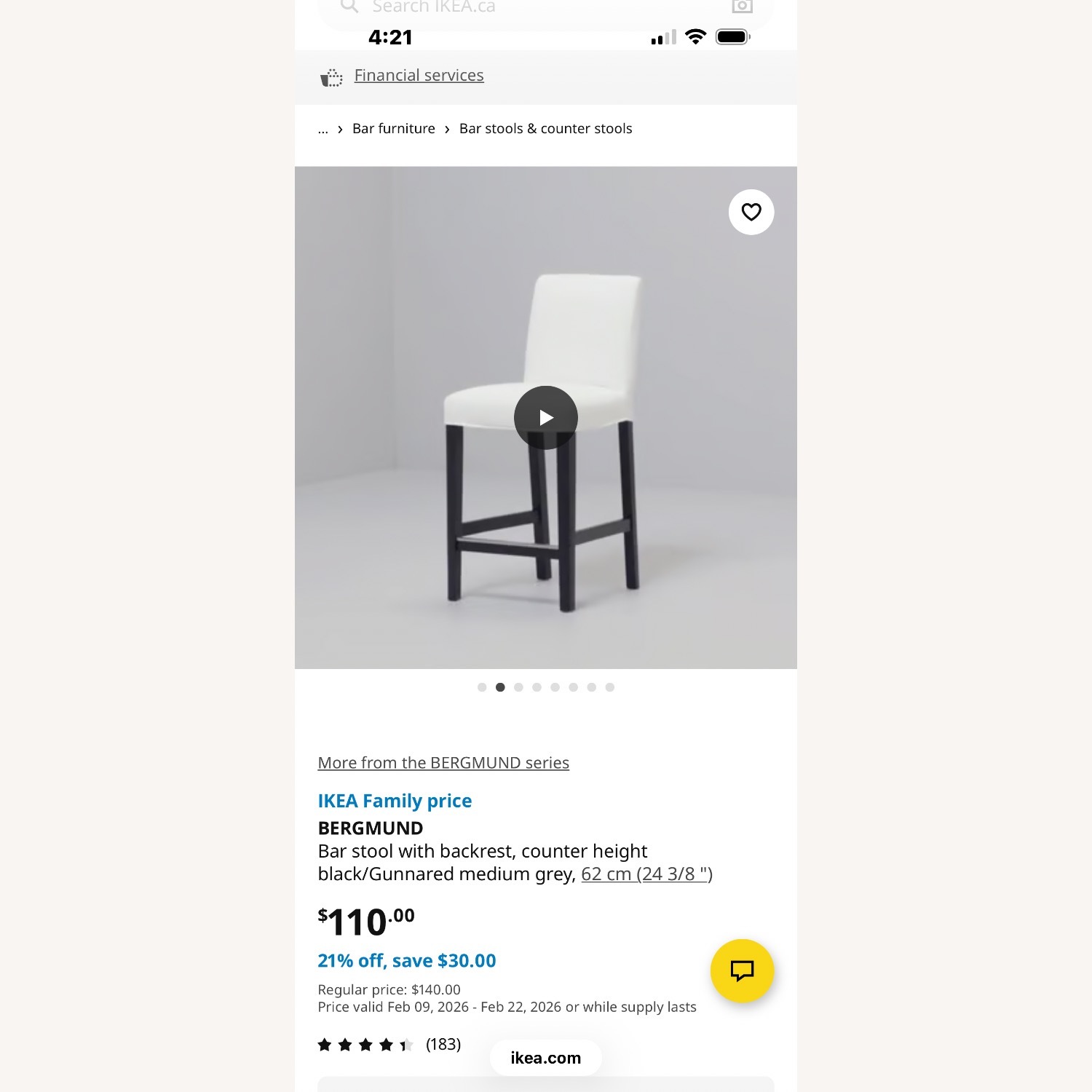 IKEA Bergmund Counter Stools - image-3