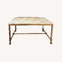 Vintage/Antique Marble/ Brass Coffee Table
