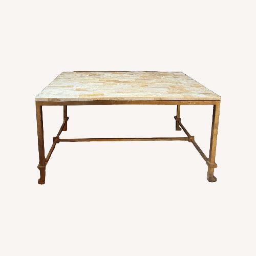 Used Vintage/Antique Marble/ Brass Coffee Table for sale on AptDeco