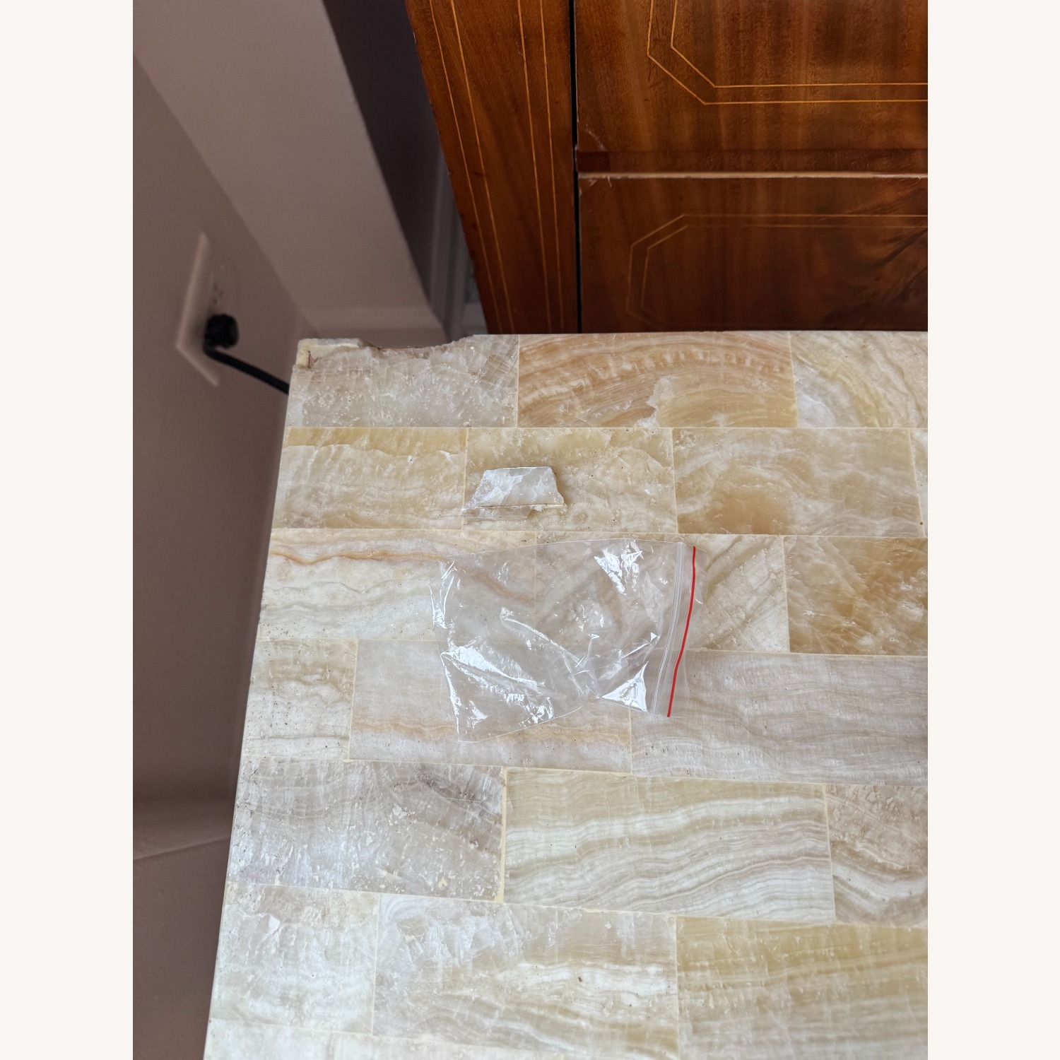 Vintage/Antique Marble/ Brass Coffee Table - image-2