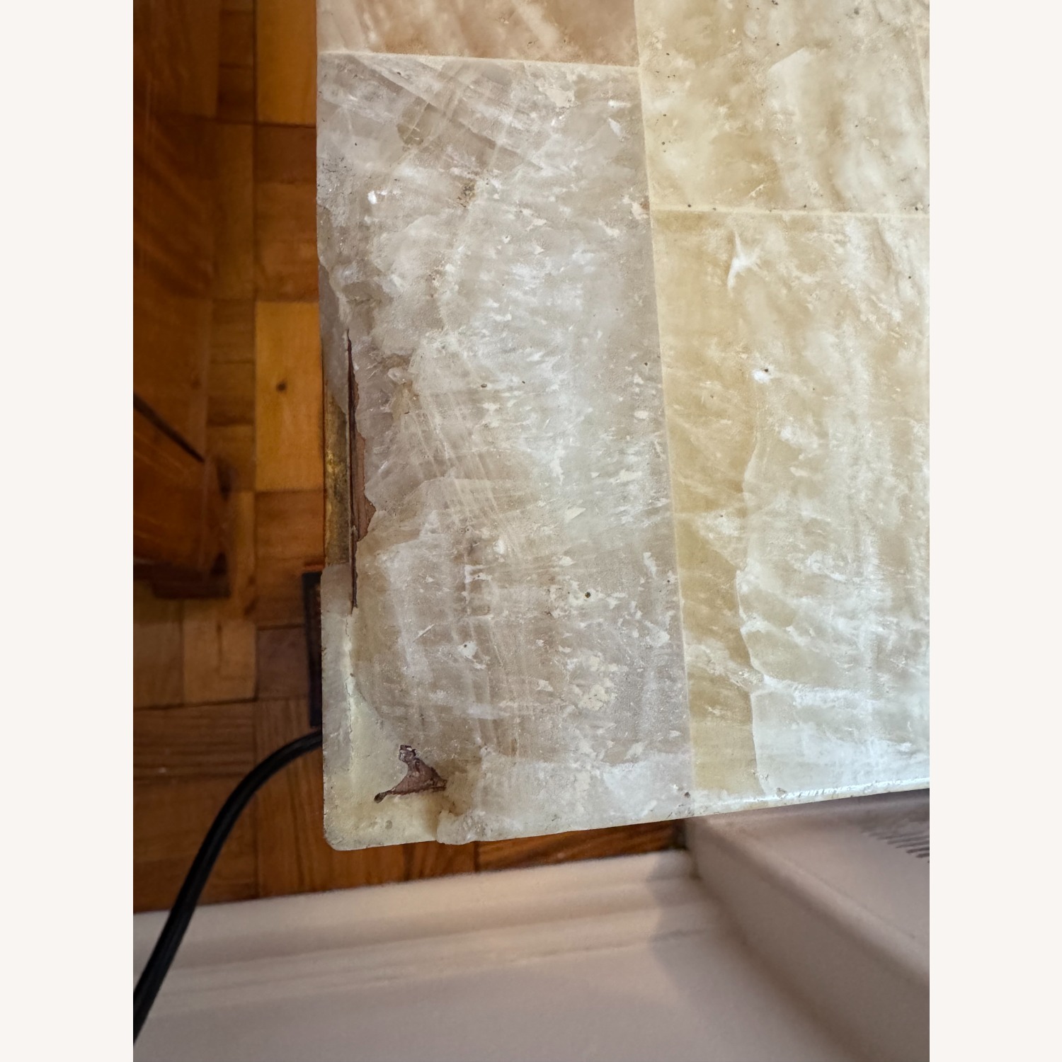 Vintage/Antique Marble/ Brass Coffee Table - image-1