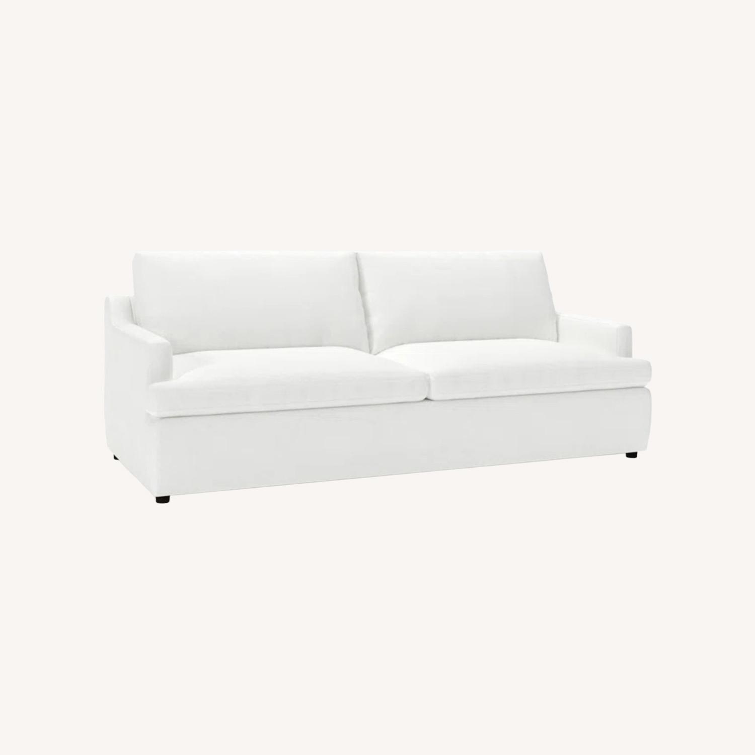 Wayfair White Fabric 2 Seater Sofa - image-0