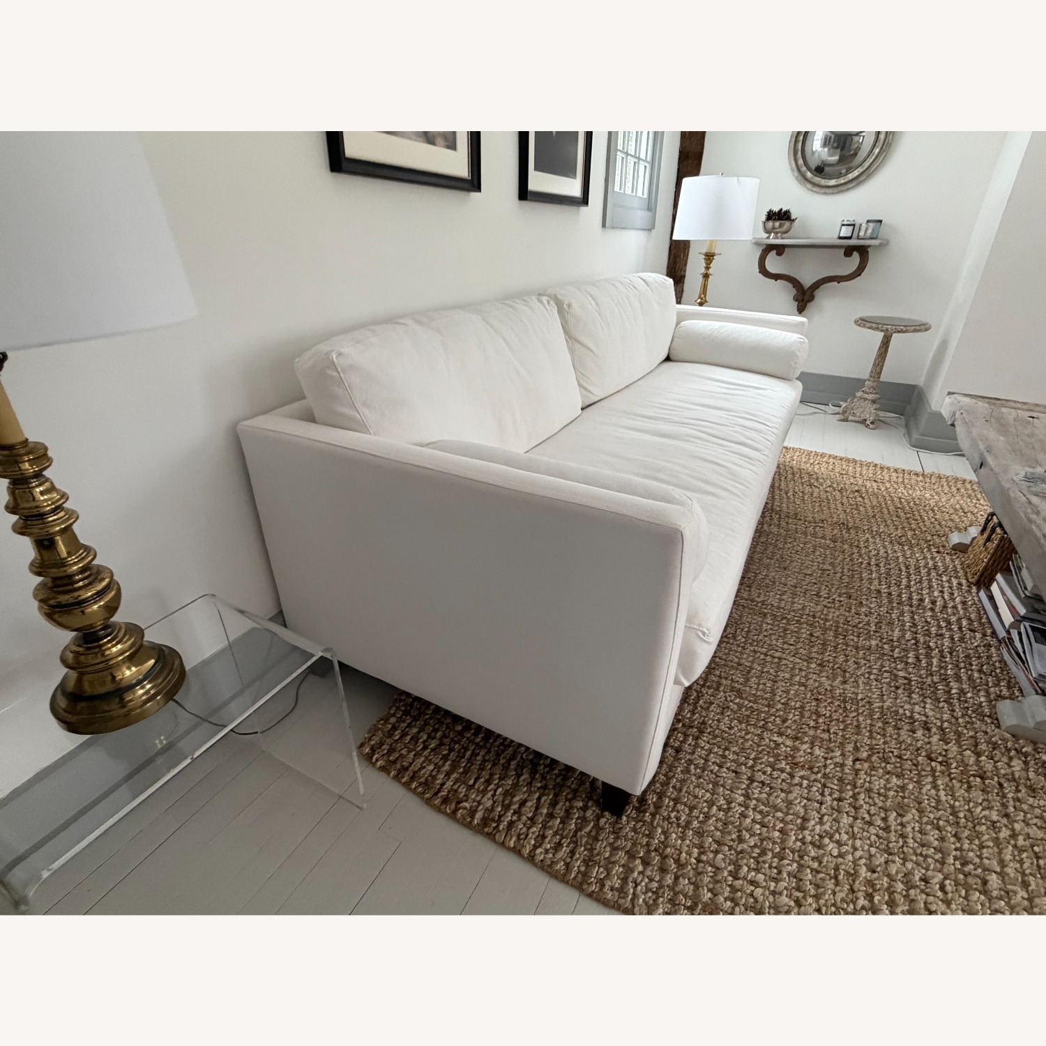 Wayfair White Fabric 2 Seater Sofa - image-5
