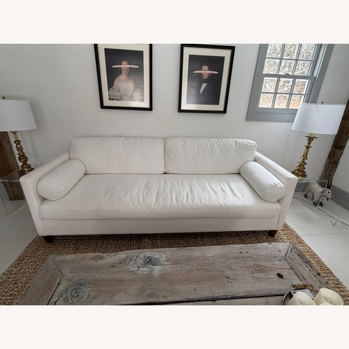 Used Wayfair White Fabric 2 Seater Sofa for sale on AptDeco