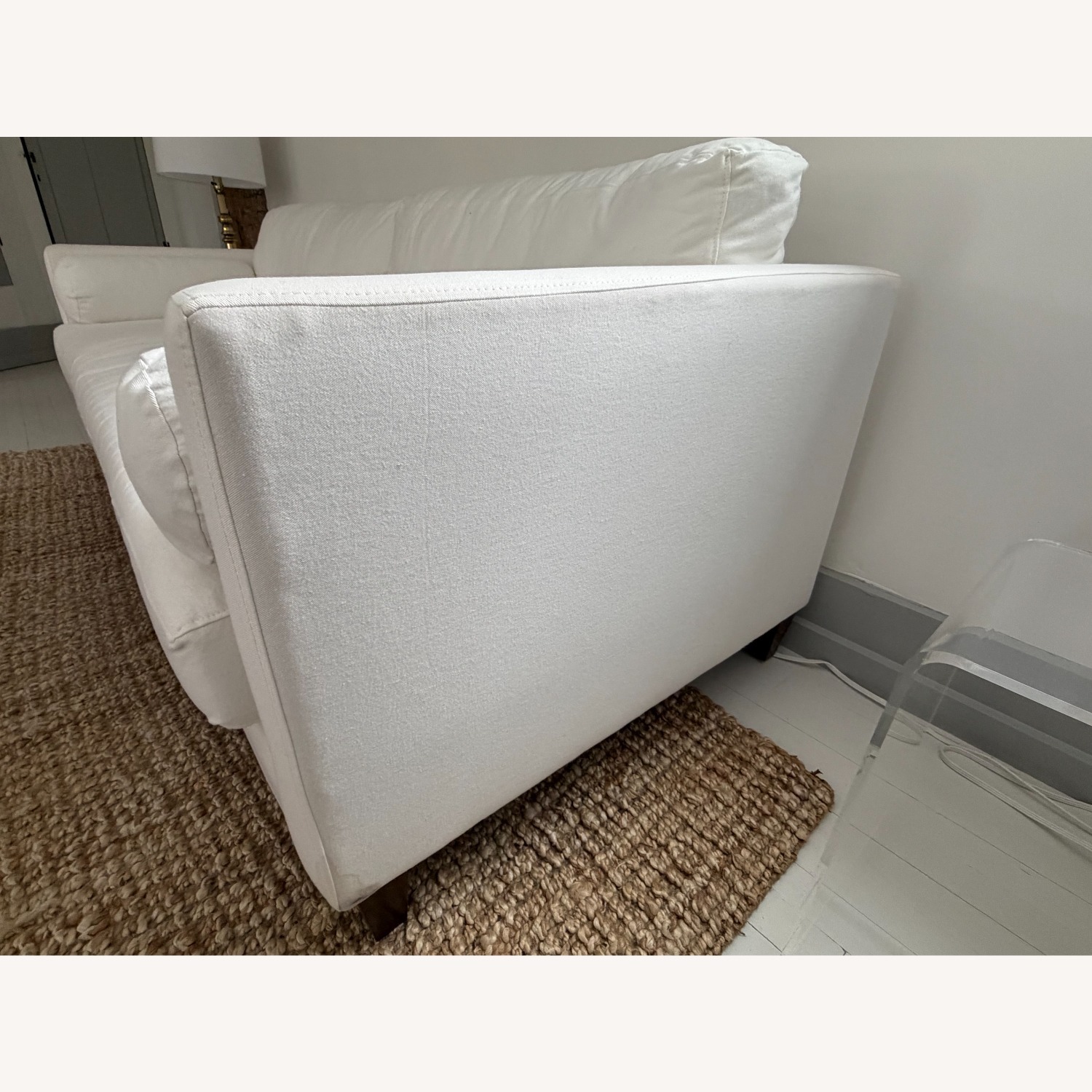 Wayfair White Fabric 2 Seater Sofa - image-4