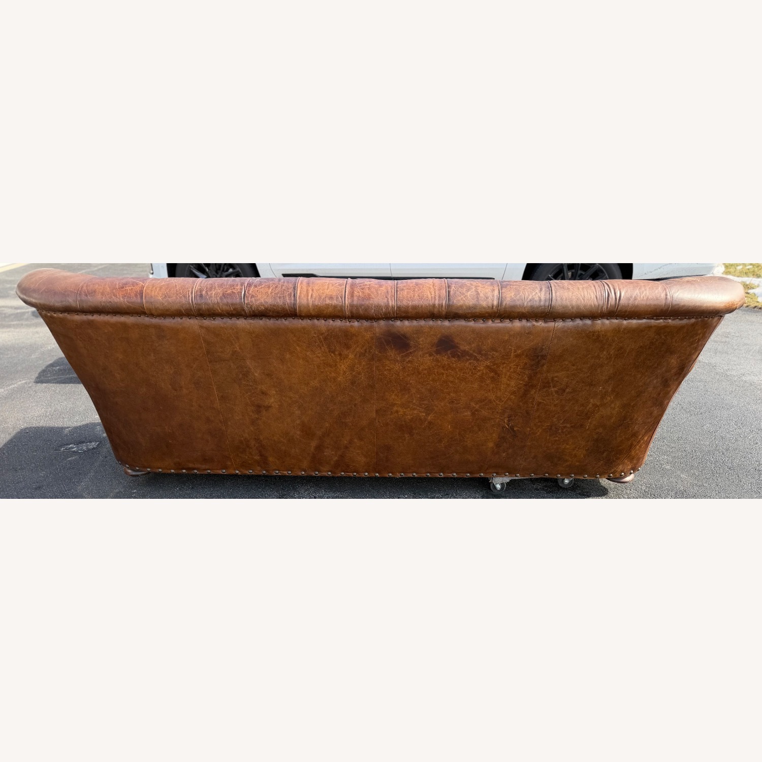 Restoration Hardware Chesterfield Dark Brown Wing Back Sofa - image-6