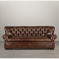 Restoration Hardware Chesterfield Dark Brown Wing Back Sofa