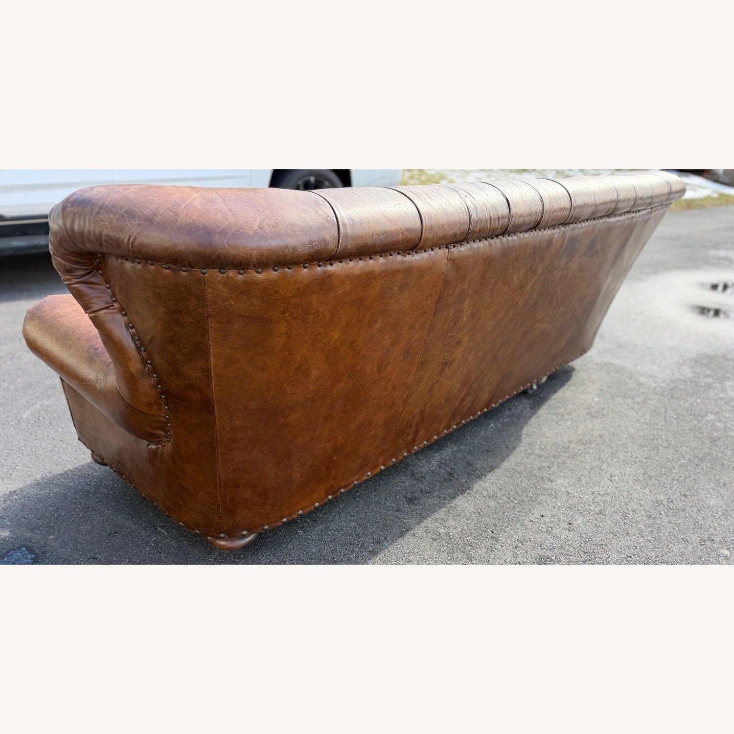 Restoration Hardware Chesterfield Dark Brown Wing Back Sofa - image-2