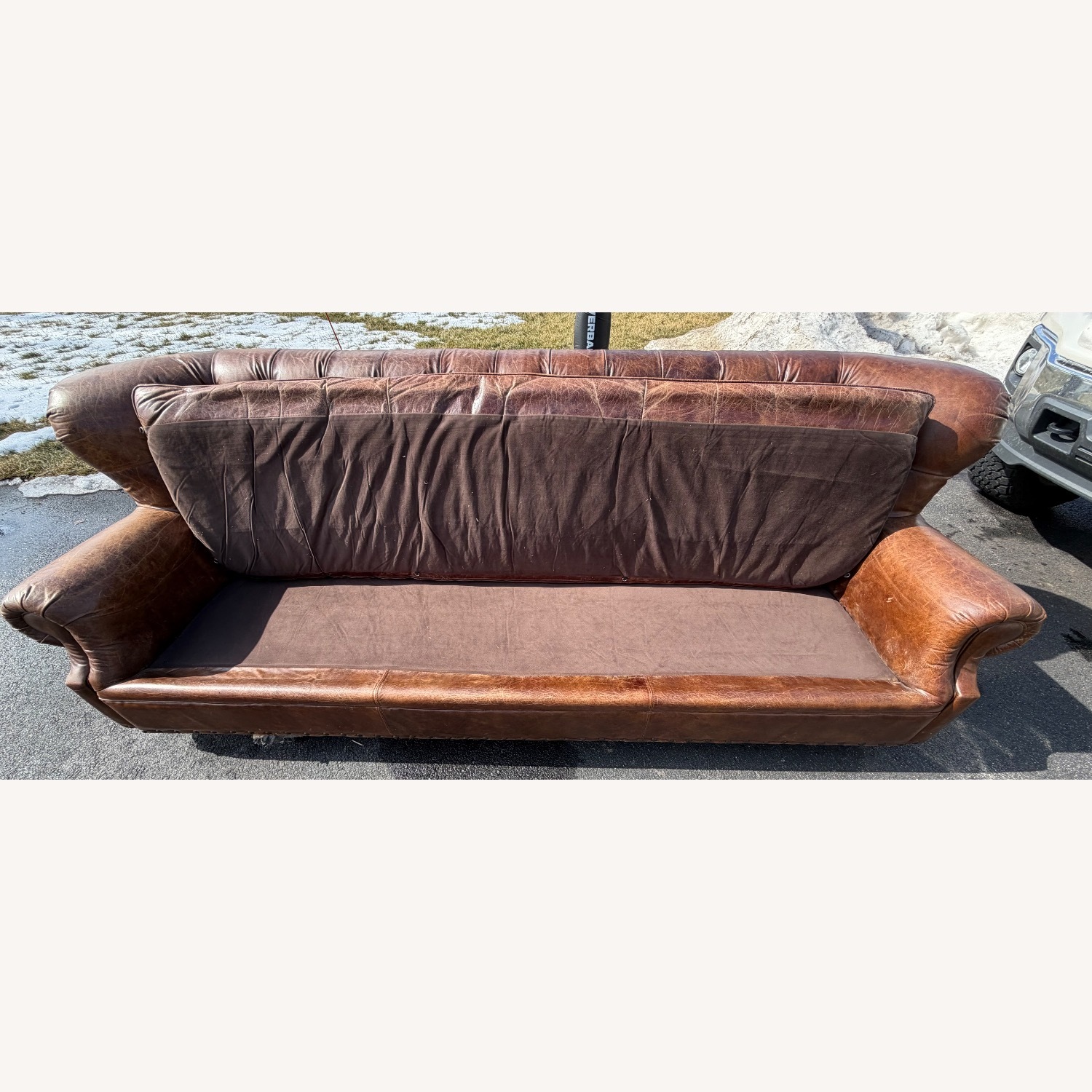 Restoration Hardware Chesterfield Dark Brown Wing Back Sofa - image-3