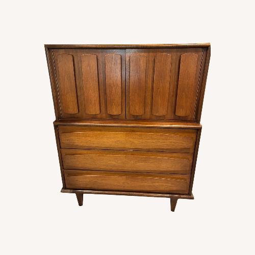 Used Vintage/Antique Dark Brown Wood Armoire for sale on AptDeco