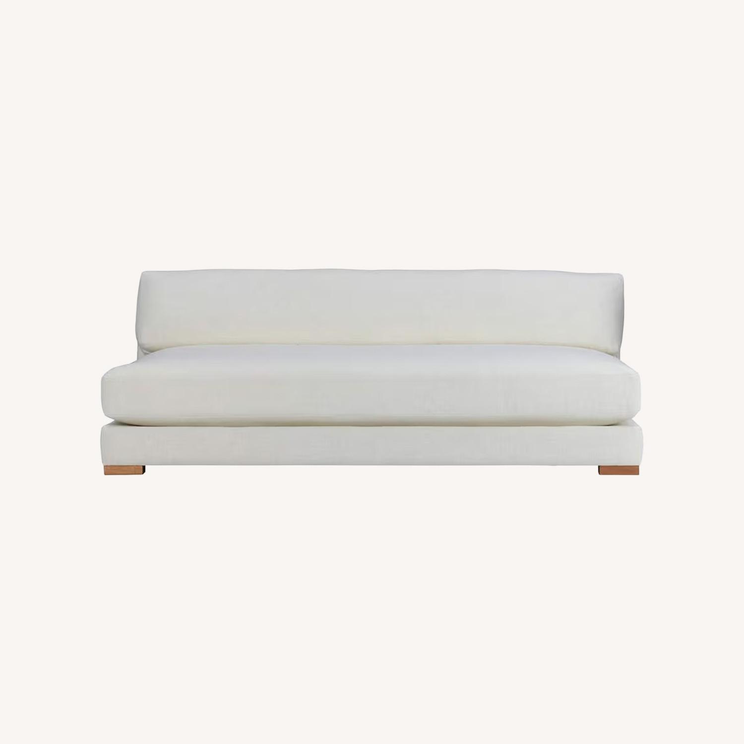 CB2 Piazza White Fabric 2 Seater Sofa - image-0