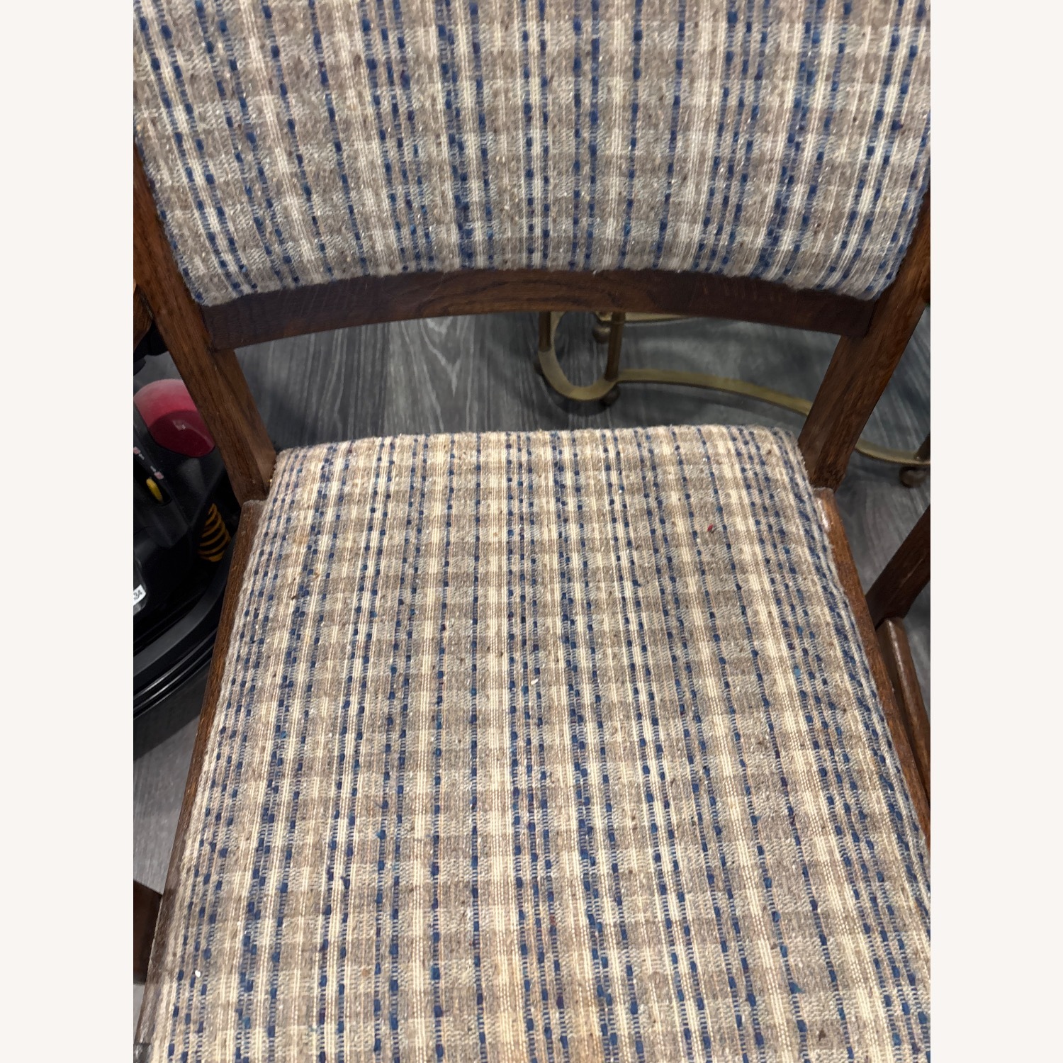 Wood Chairs on Wheels , Fabric Seat - image-3