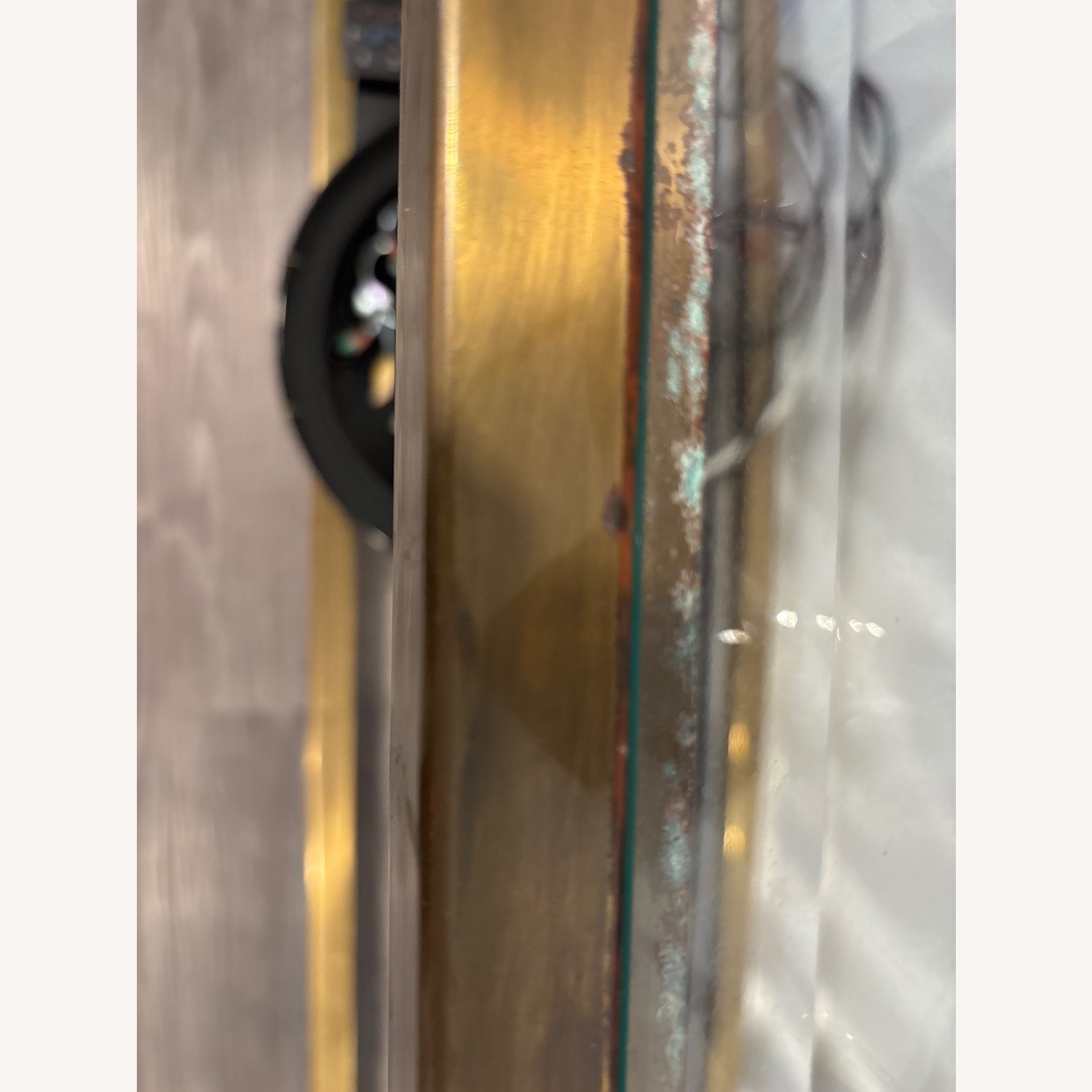 Vintage/Antique Gold Side Table - image-2