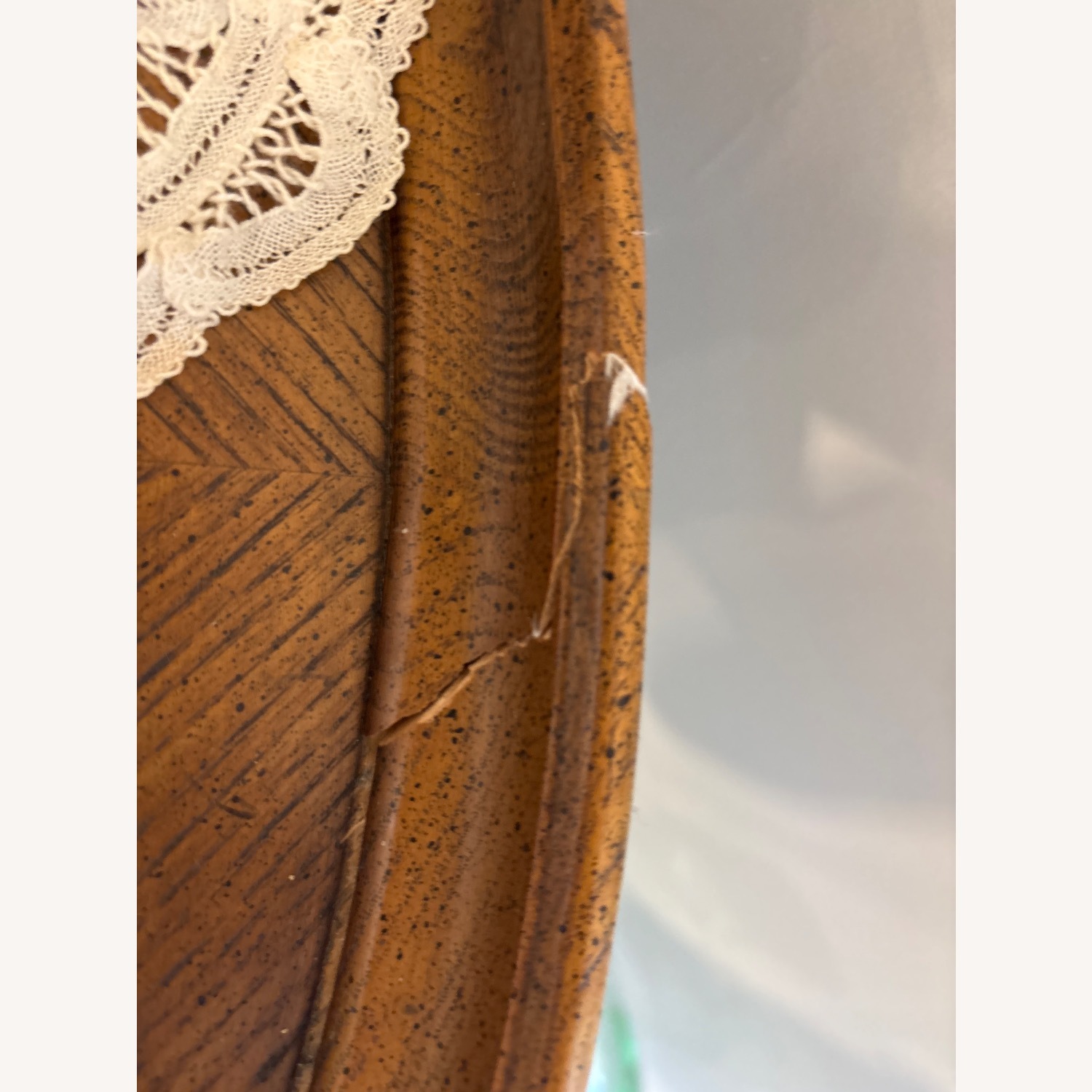 Vintage/Antique Dark Brown Wood Side Table - image-2