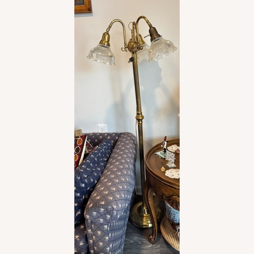 Used Vintage/Antique Gold Floor Lamp for sale on AptDeco