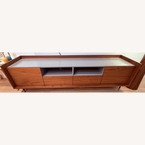 Used Castlery Zachary Dark Brown Wood Media Storage for sale on AptDeco