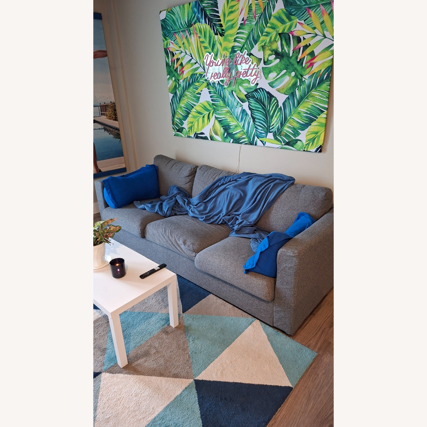 IKEA Finnala Dark Gray Fabric 3+ Seater Sofa - image-3