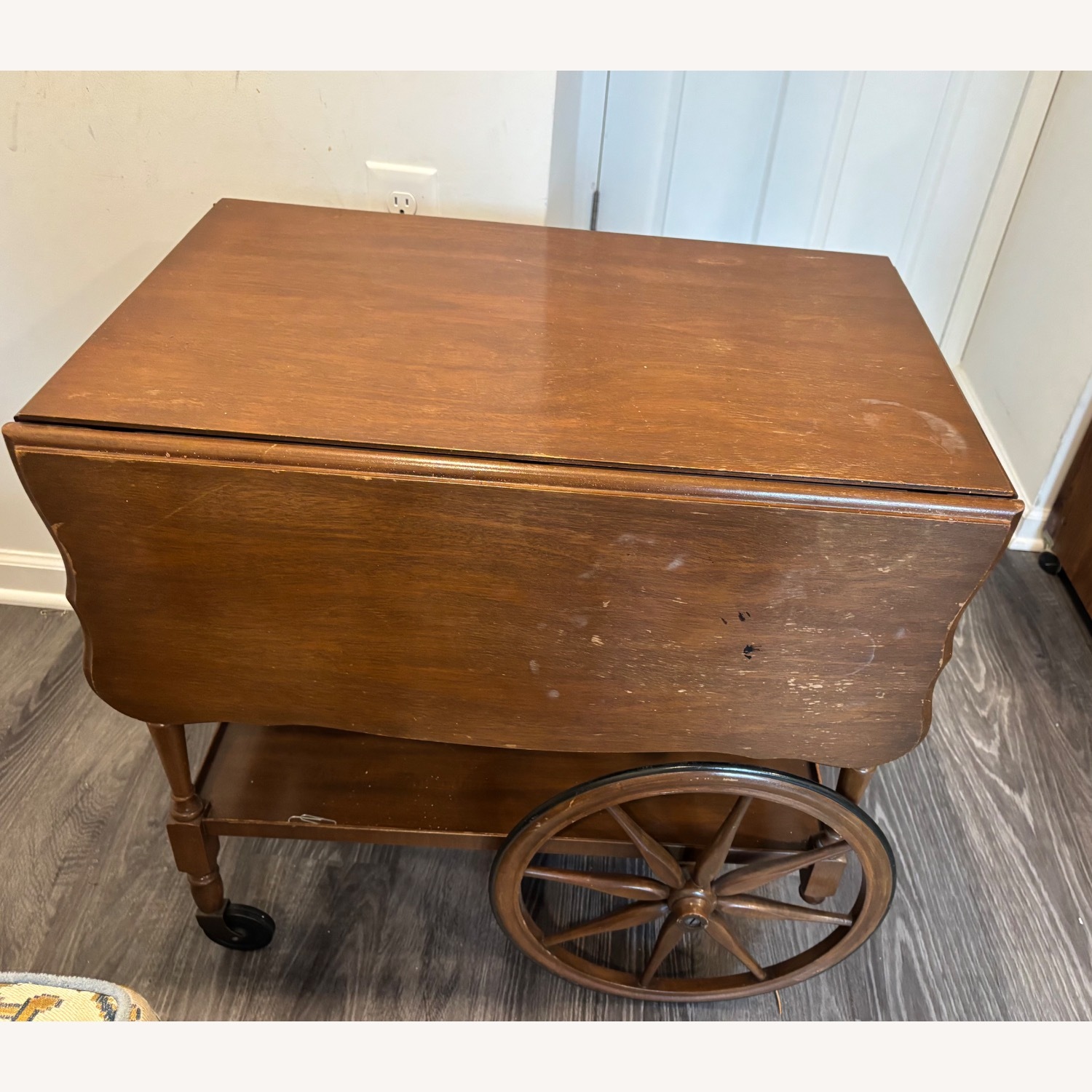 Vintage/Antique Dark Brown Side Table - image-0