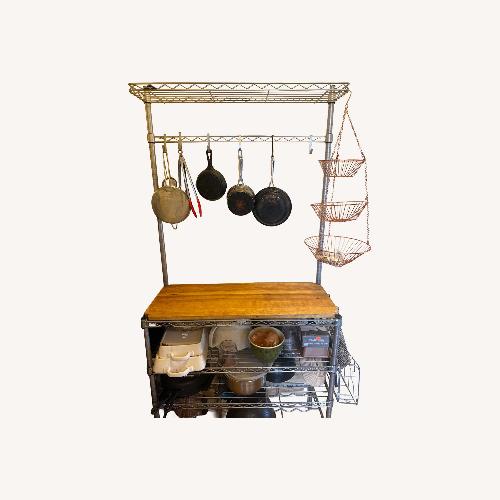 Used Dark Gray Metal Kitchen Baker's Rack for sale on AptDeco