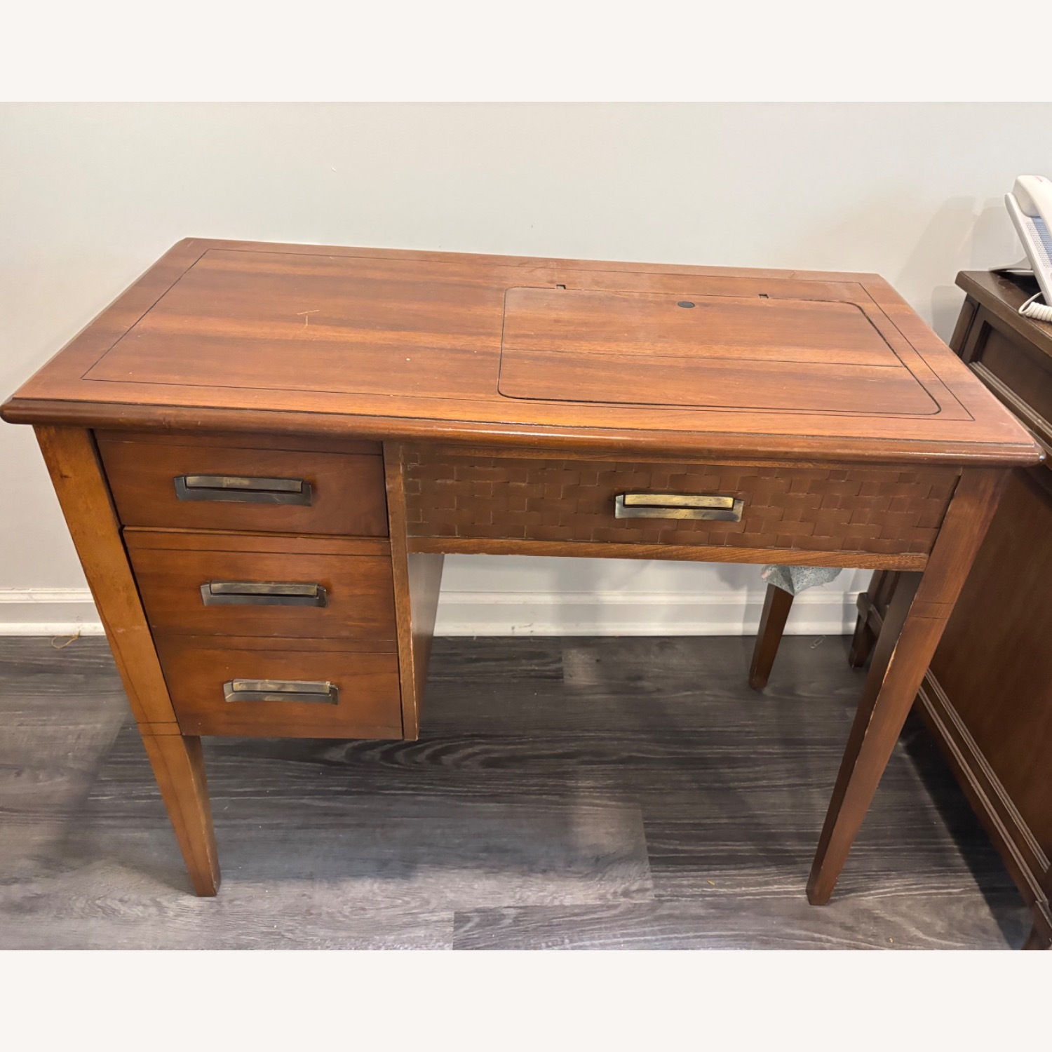 Vintage/Antique Dark Brown Desk - image-0