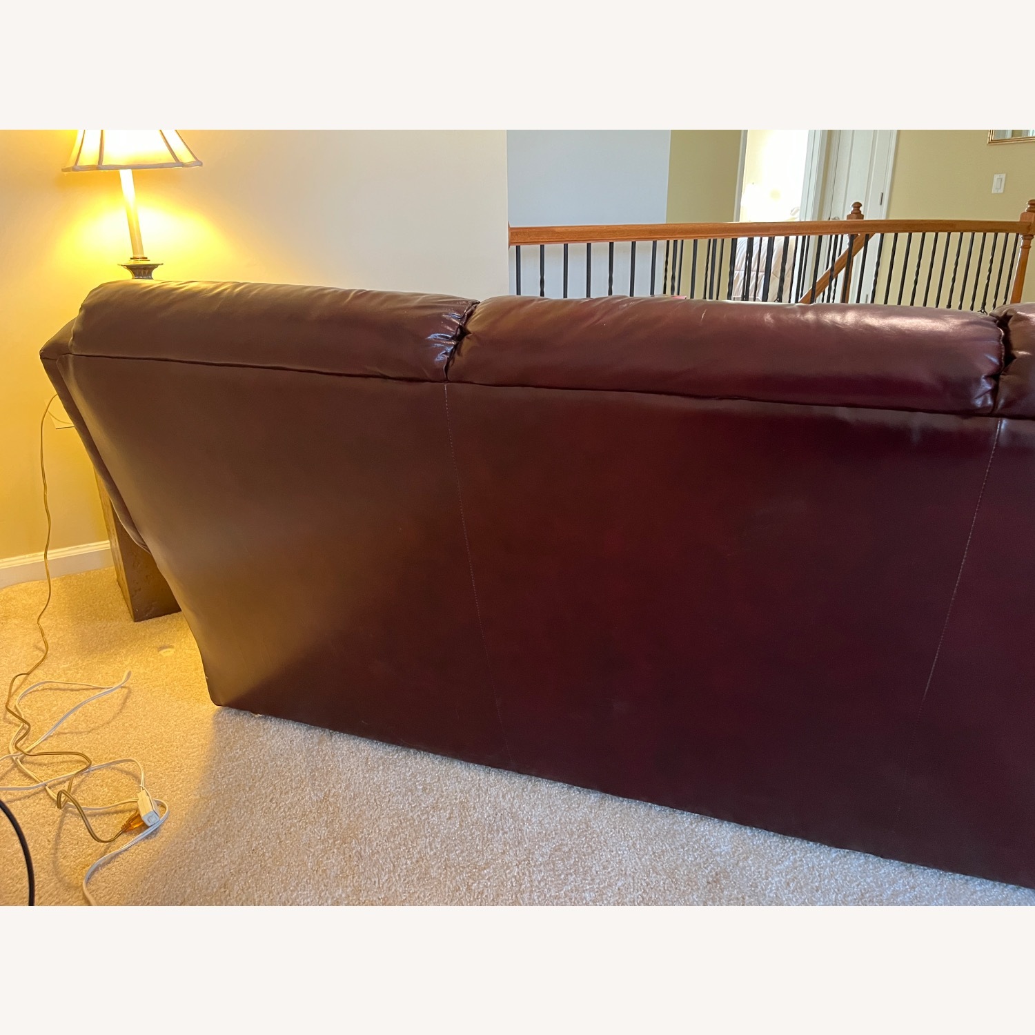 Vintage/Antique Leather 3+ Seater Sofa - image-4