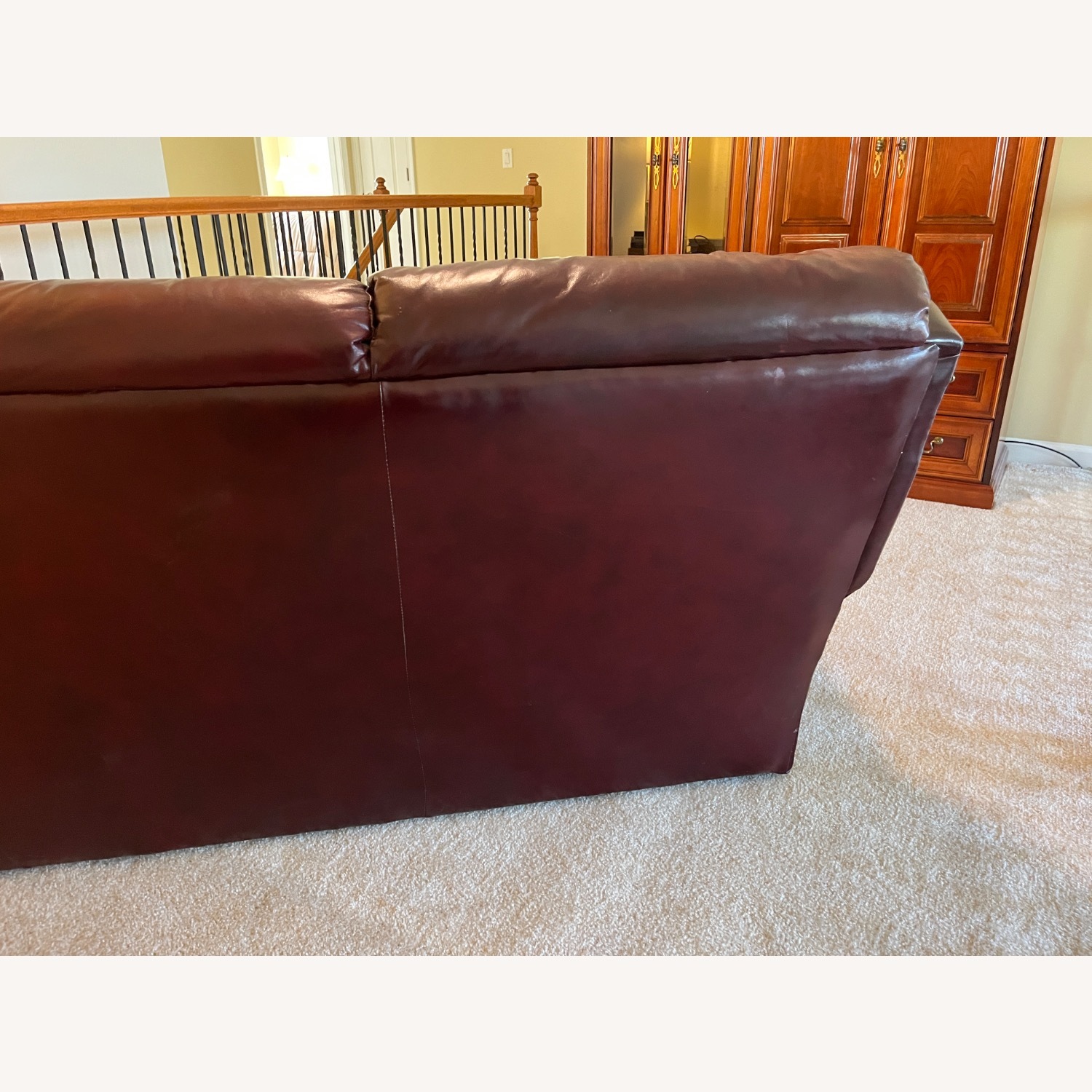 Vintage/Antique Leather 3+ Seater Sofa - image-3
