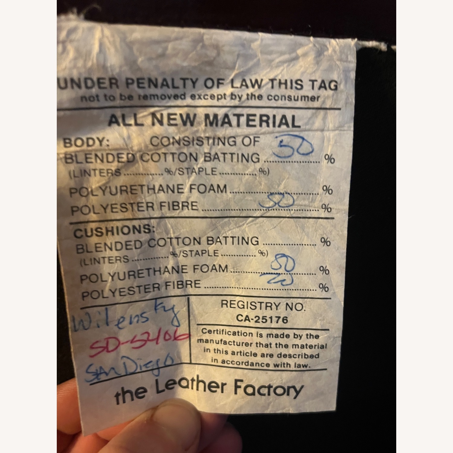 Vintage/Antique Leather 3+ Seater Sofa - image-6