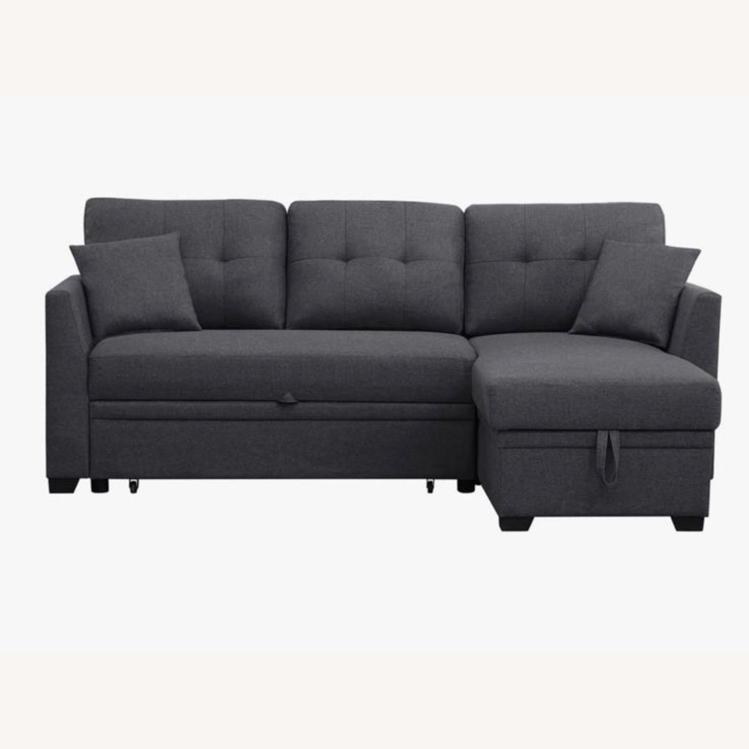 Wayfair Dark Gray Fabric Sleeper Sofa - image-1