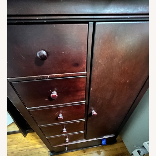 Used Dark Brown Wool Armoire for sale on AptDeco