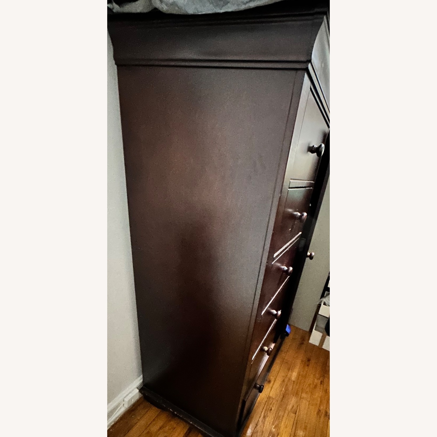 Dark Brown Wool Armoire - image-3