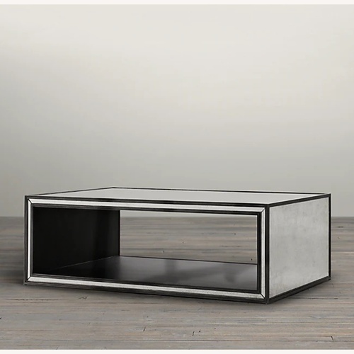 Used Restoration Hardware Strand Mirrored Coffee Table for sale on AptDeco