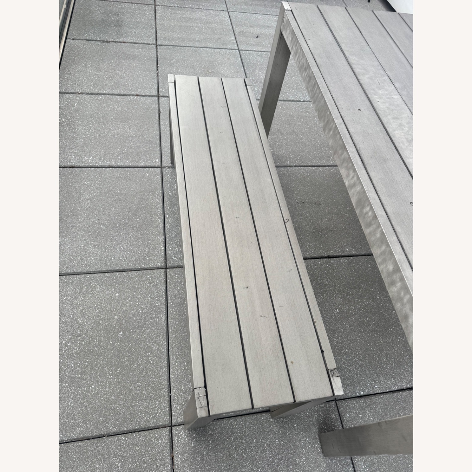 CB2 Matera Outdoor Dining Table + Benches - image-3