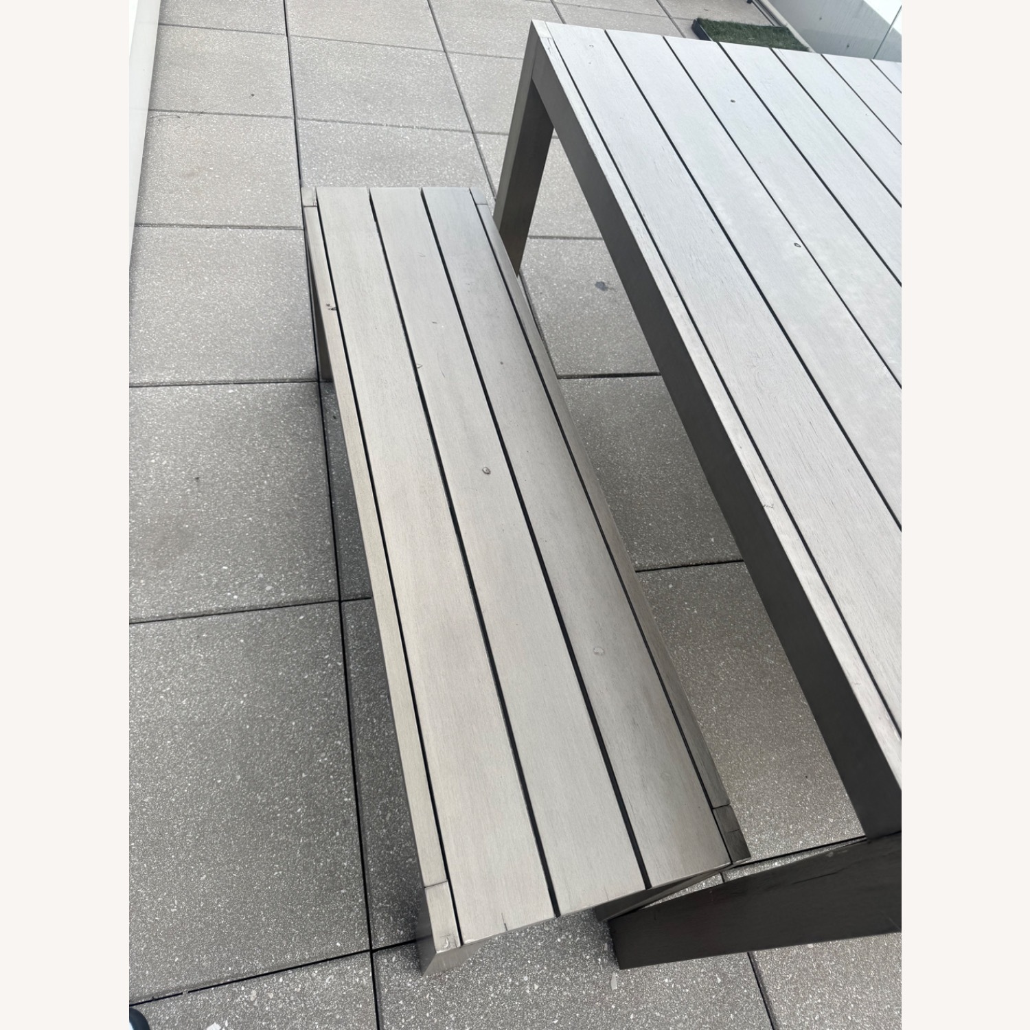 CB2 Matera Outdoor Dining Table + Benches - image-2