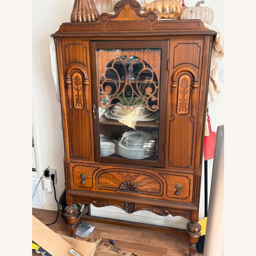 Used Vintage/Antique  Light Brown Wood Sideboard for sale on AptDeco