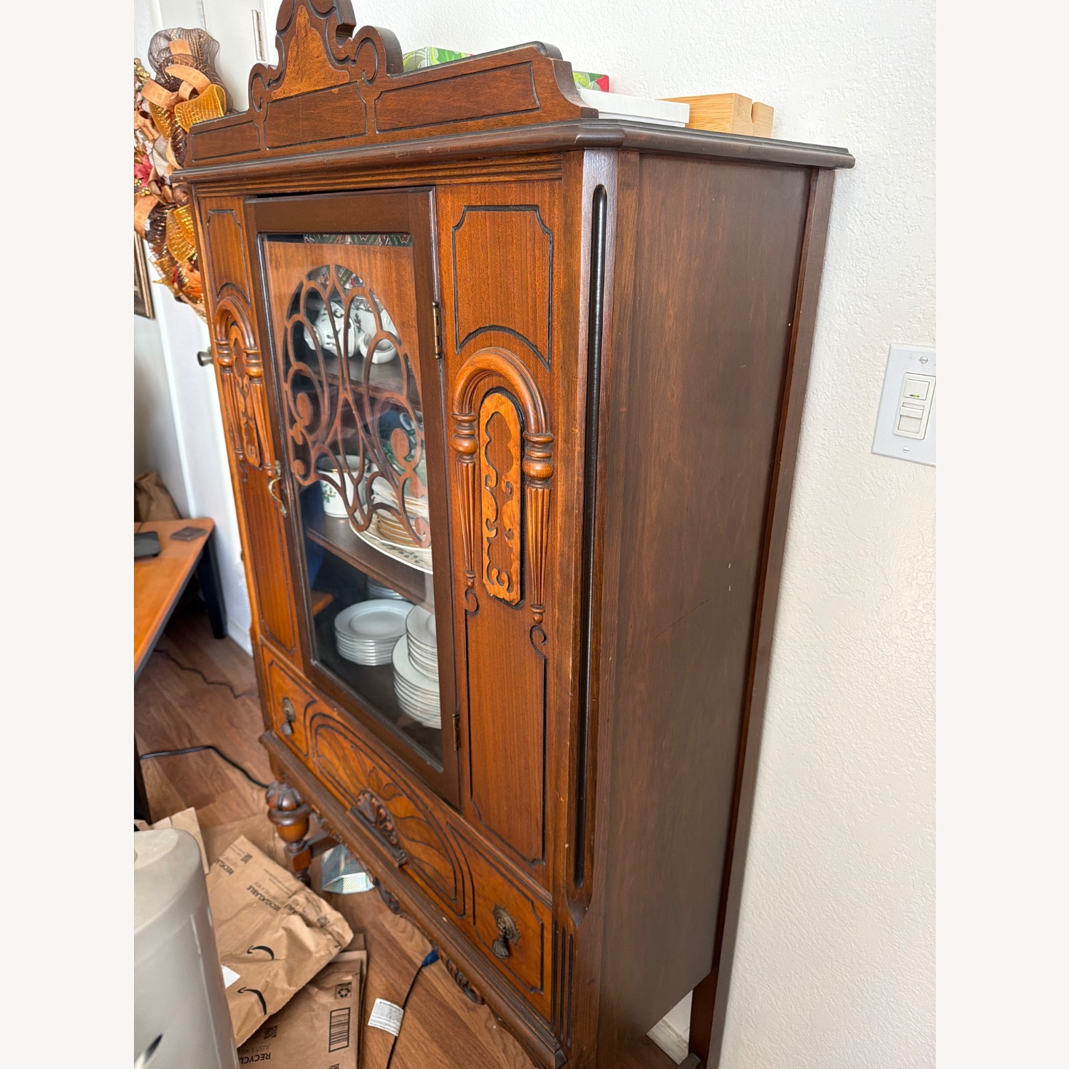 Vintage/Antique  Light Brown Wood Sideboard - image-2