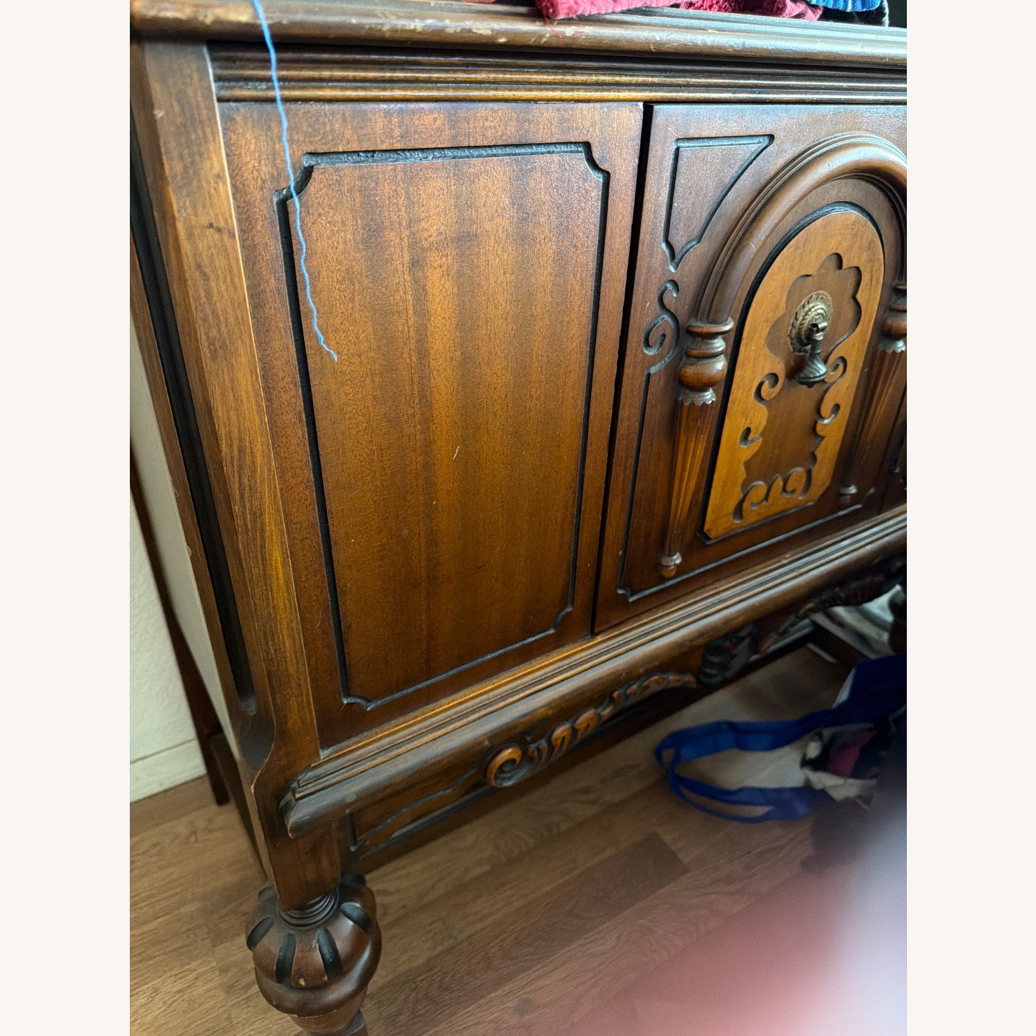 Vintage/Antique  Light Brown Wood Sideboard - image-3