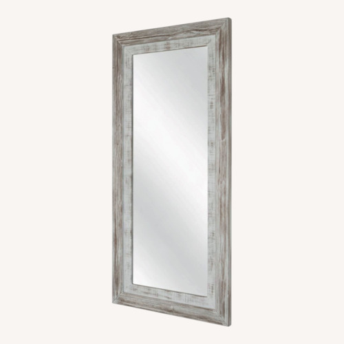 Used Ashley Furniture White Wood Wall Mirror for sale on AptDeco