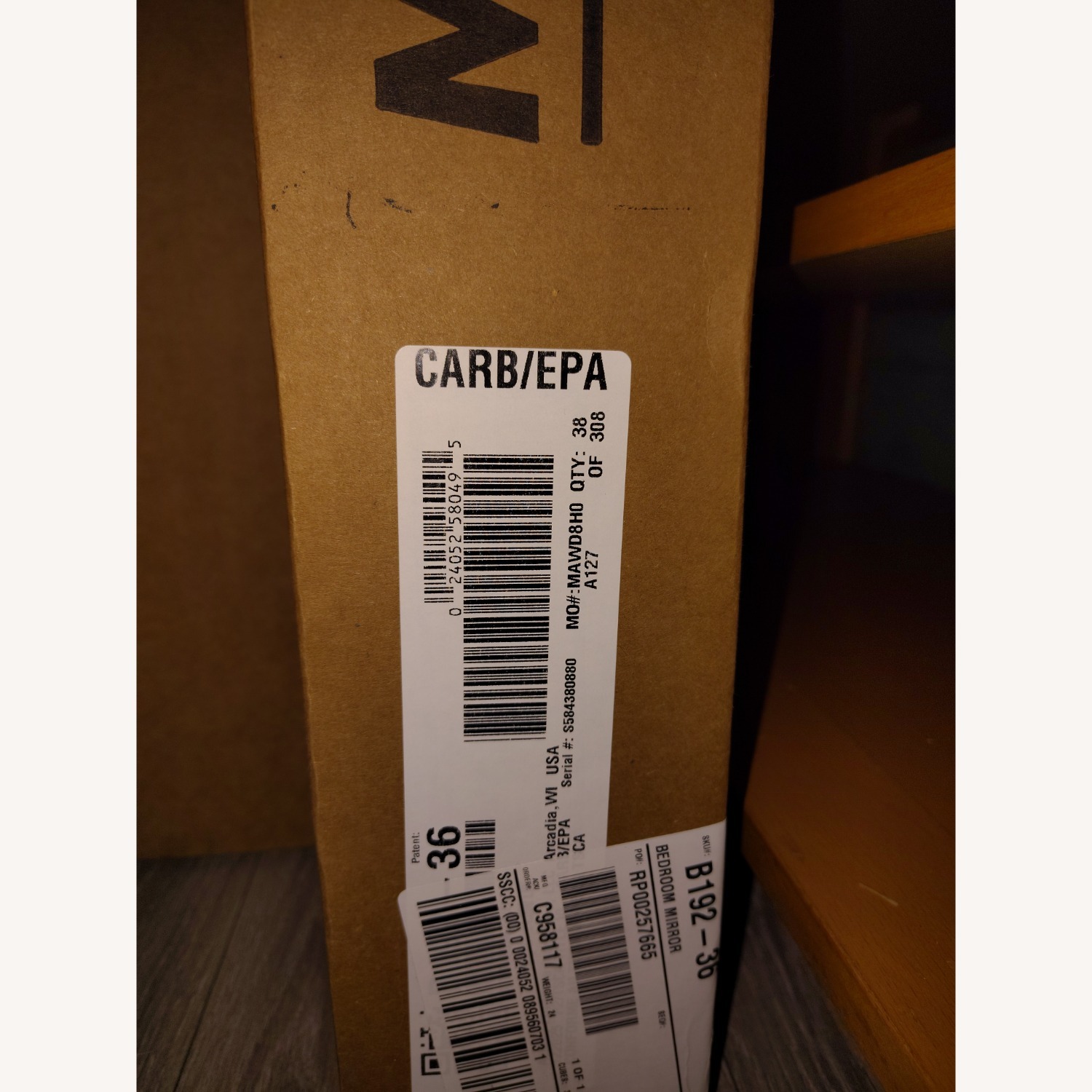 Ashley Furniture White Wood Wall Mirror - image-4