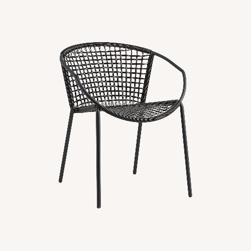 Used CB2 Sophia Black Plastic Patio Furniture for sale on AptDeco