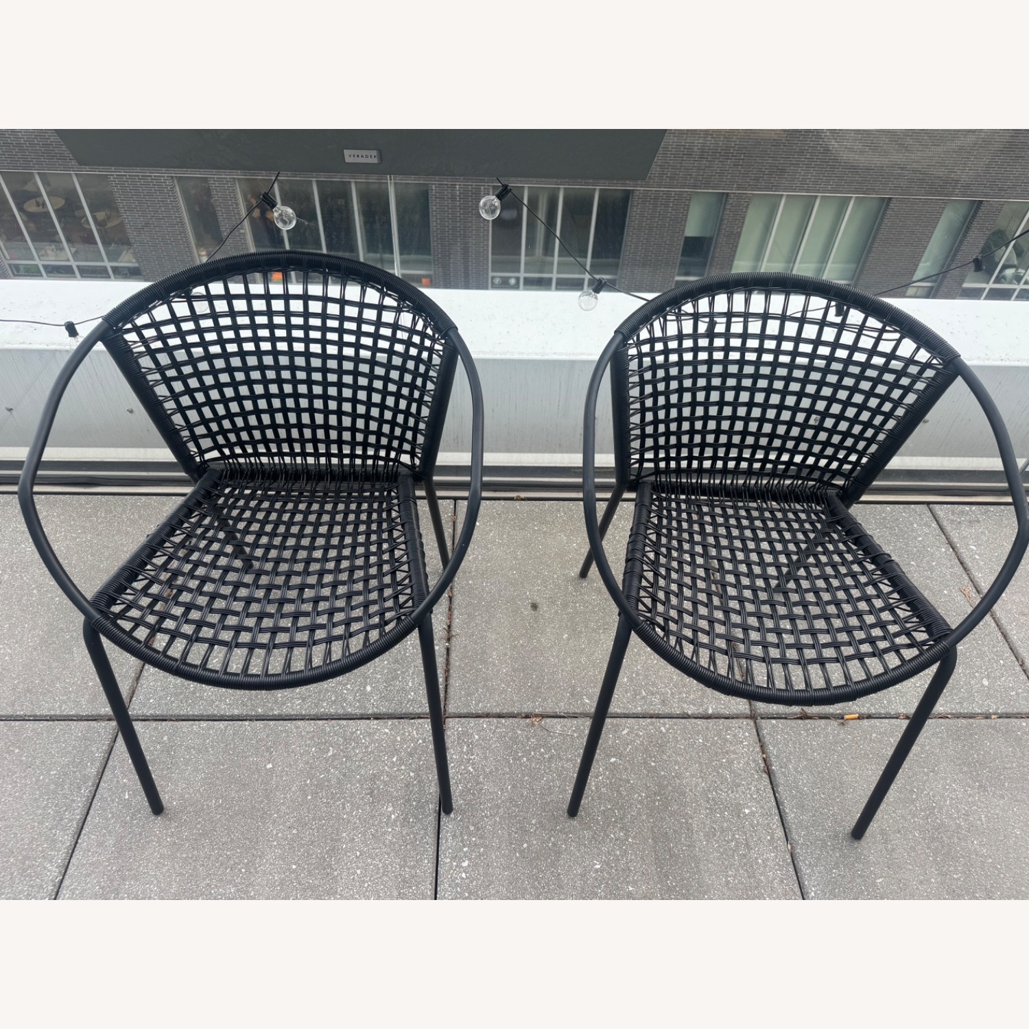 CB2 Sophia Black Plastic Patio Furniture - image-3
