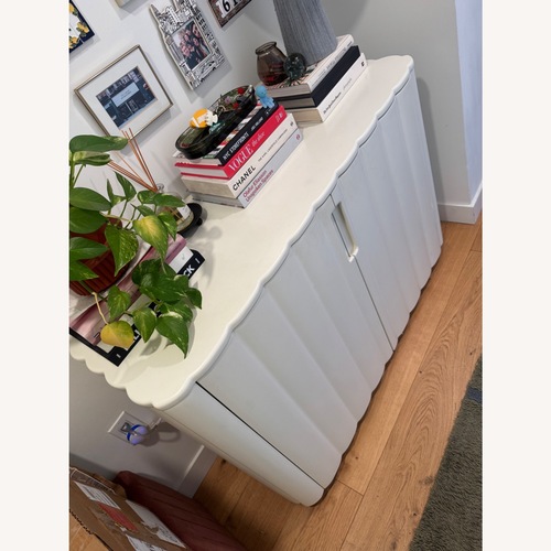 Used Urban Outfitters White Wood Media Storage for sale on AptDeco